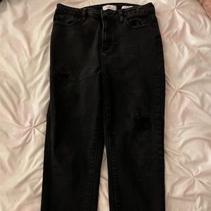 black distressed YMI jeans